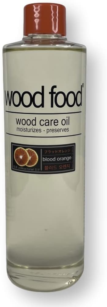 wood food Wood Care Oil - Protection for Wood & Bamboo Cutting Boards, Furniture, Flooring, Toys and Salad Bowls (BLOOD ORANGE)