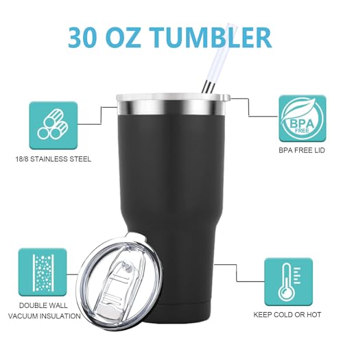 Mamihlap Godfather and Godmother Travel Mug 30oz Tumbler.Godparents Proposal Gift.Anniversary Birthday Christmas Gifts for Godparents.Godparents Gifts from Godchild.(Black&White)