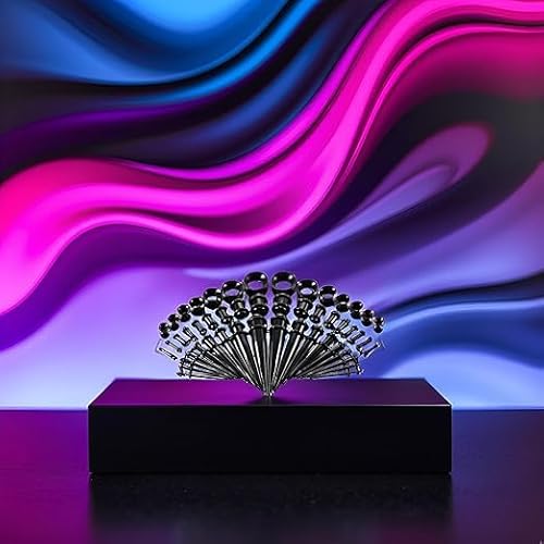 Mioaoa 50 Pcs Black Pieces Ear Stretching Kit, Acrylic Tapers Plugs and Silicone Tunnels, Novelty Ear Gauges Expander Set Body Piercing Jewelry Gifts for Women Men Christmas Birthday - Image 3