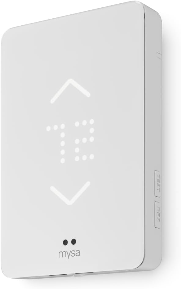 Termostato inteligente mysa para calefacción eléctrica en el piso 240 V | GFCI Clase A | WiFi programable | Control de aplicaciones y voz con Alexa, Google, Siri | Sin suscripción | Fácil de instalar