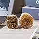 Nupuyai Natürlicher Citrin Stein Druse Rohstein Quarz Kristall Cluster, Citrin Edelstein Heilstein Naturstein Mineralstein Dekorative Steine