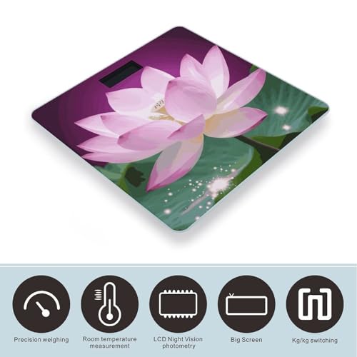 Báscula digital de baño con pantalla LCD 400lb miniatura 3