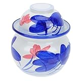 Grand pot à cornichons : céramique de qualité, durable, facile à nettoyer. facile à conserver, idéal pour conserver les légumes de toute saison.
