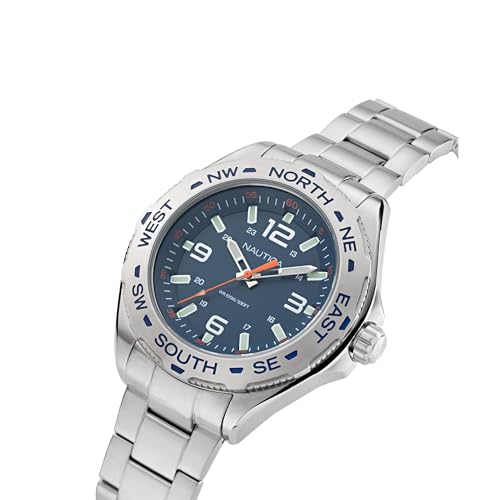 Image of Nautica Clearwater Beach Men Blue Round Dial Analog Watch - NAPCWS302