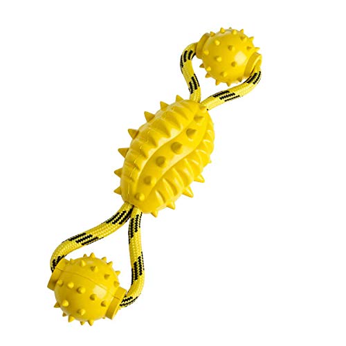 HUNTER Hundepielzeug Spike Ball, mit Kordel, farblich sortiert