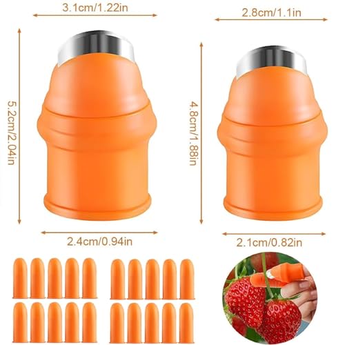 Gartenarbeit Silikon Daumen Messer,Finger Pflanze Obst Pflücken Messer,Garten-Daumenmesser,Separator Garten Werkzeug,Daumenmesser aus Silikon,Silikon Daumenmesser für Bohnen,Tee,Erdbeeren (4 Sätze)