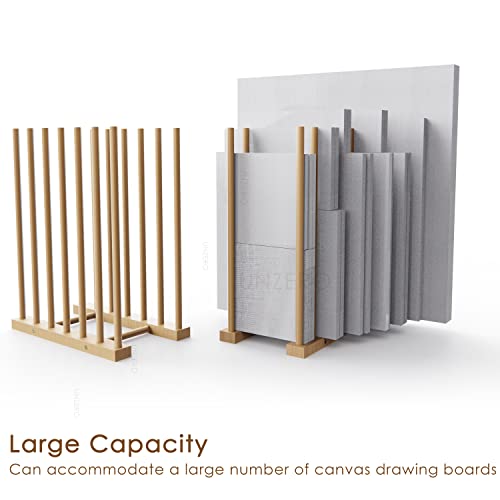 Unzero Art Storage Rack, Wood Storage Stand For Canvas Boards, Panel, Frame, Drawing Board, Printed Matter, Paper Pad, Backing Plate (11" D X 19.1" W X 24" H) #TOP2