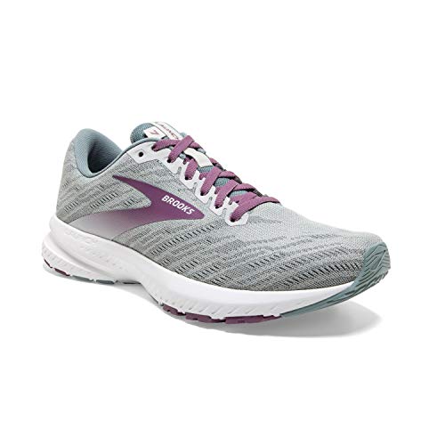 Brooks Womens Launch 7 Running Shoe - Antarctica/Lead/Grape - B - 8.5