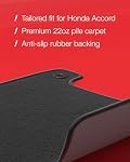 Floor Mats for Honda Accord 2013 2014 2015 2016 2017 Sedan 9 - Tailored 3D Fit - Front & Rear Set of 4 - Rubber Anti-Slip Back - All Weather Car Liner Floormats