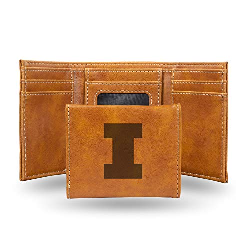 Image of Rico Industries NCAA Laser Engraved Trifold Laser Engraved Tri-Fold Wallet - Men's Accessory