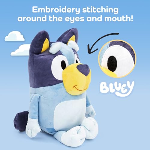 Image of Jay Franco Kids Plush Pillow Buddy - 19 Inches Ultra-Soft Stuffed Plushie & Cozy Pillow, Official Licensed Bluey, Blue - Bluey