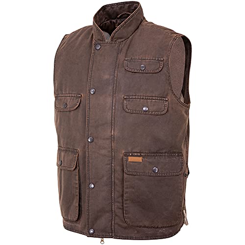 Image of OUTBACK TRADING Men's 29742 Cobar Berber Lined Cotton Outdoor Casual Western Vest