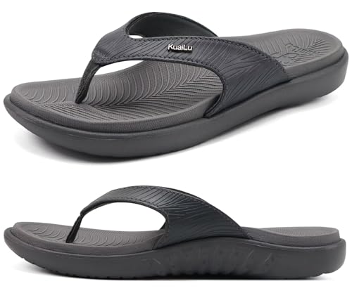 Image of KuaiLu Women's Orthotic Arch Support Flip Flop Sandals