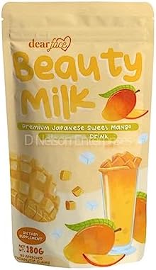 Beauty Milk Dear Face Premium Japanese Sweet Mango Drink, 10 Sachets