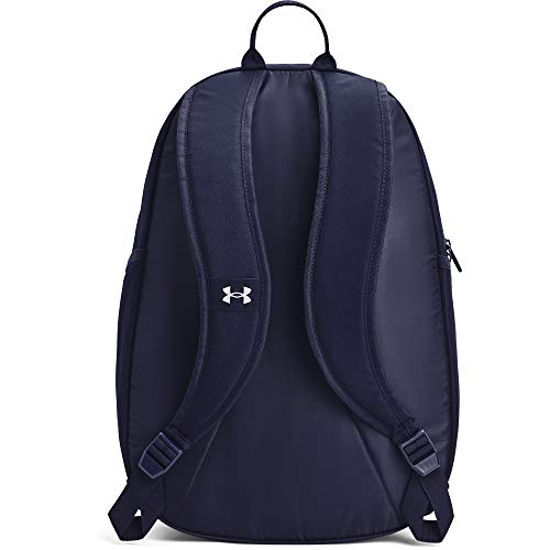 under armour unisex-adult hustle sport backpack  midnight navy 410metallic silver  one size fits all