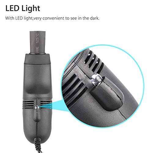 Mini Computer Vacuum USB Keyboard Cleaner PC Laptop Brush Dust Cleaning Kit (Black)