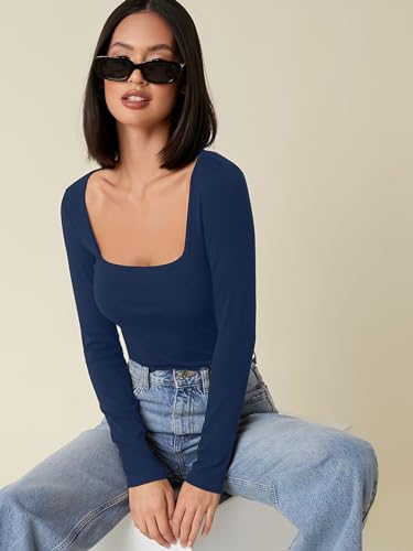 Image of Aahwan Women's & Girl's Solid Long Sleeve Polyester Slim Fit Top