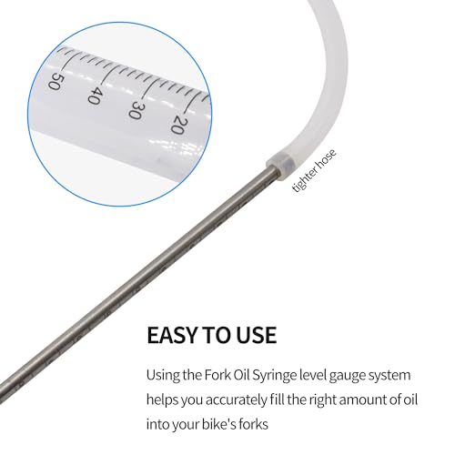 Image of Adjustable Ring Motorcycle Fork Oil Level Tool - 60ml Capacity, 300mm Scale Pipe by HiSport