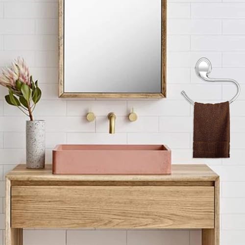 Image of Plantex (Primax) 304 Grade Stainless Steel Towel Ring for Bathroom /Hand Napkin Holder for Washbasin /Bathroom Accessories - Cubic (Chrome)