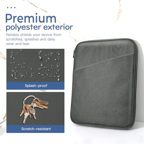 Image of Dadanism 9-11 inch Tablet Sleeve Bag Carrying Case for iPad (A16) 11th Gen 11 inch, iPad 10th Gen 10.9 inch Air 5 /4, iPad Air M4 /Pro 11 inch, iPad 9 /8 /7th, Galaxy Tab A11+ Plus 11 inch, Remarkable 2 10.3 inch, Dark Gray