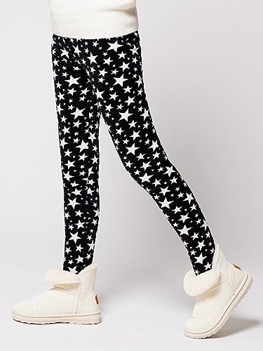 Girls Fleece Lined Pants Warm Cozy Leggings for Girls Winter Thick High Waist Pants Pack of 24