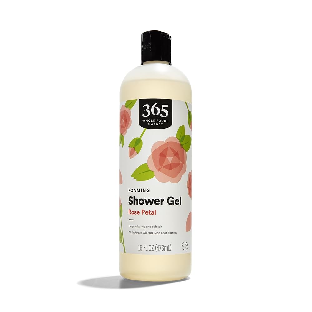 365 by Whole Foods Market, Foaming Shower Gel, Rose Petal, 16 Fl Oz