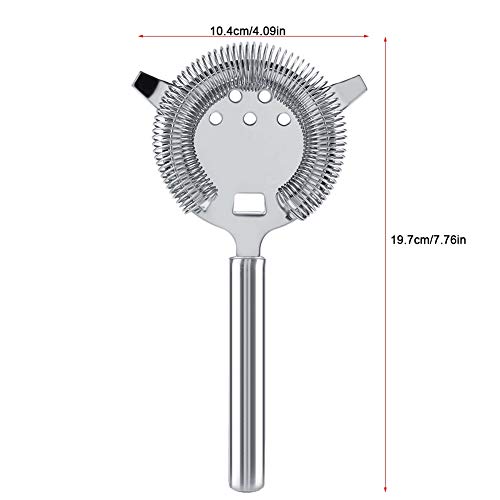 Cocktail Strainer, Stainless Steel Bar Strainer, Hawthorne Cocktail Strainer, Two Prong Cocktail Straining Tool For Bartenders And Mixologists #TOP5