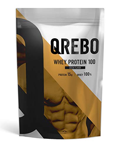 プロテイン ホエイ 【 タンパク質 豊富な ホエイプロテイン 1kg 】｢ 国内製造 ビタミンC たっぷりの WPC80 ｣｢ ココア 味で飲みやすい プロテイン ｣｢ 計量スプーン入り ｣ QREBO （ クレボ ）