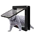 FakeFace Large Cat Flap 4-Way Locking Magnetic Latch Cat Dog Flap Cat Doors for Interior & Exterior Doors/Wall with Tunnel Pet Flap for Screen Sliding Cats and Large Dogs Outer Size 11"x 9.8"