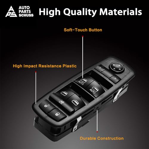 Driver Side Master Power Window Switch with 2 AUTO Button Door Lock Switch Compatible with Chrysler 300 Compatible with Dodge Charger Journey Ram 1500 2500 3500 11-19 Replaces# 56046823AC 56046823AE - Thumbnail 5
