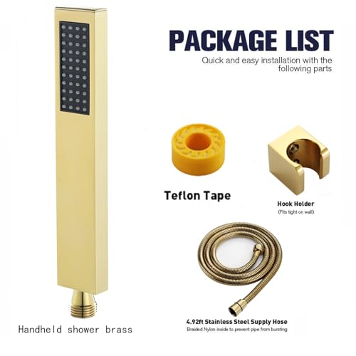 Ensemble de douche à main chic laiton doré pour douceur matinale - 6