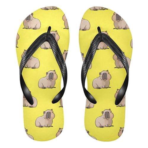 Burbuja Cute Capybaras Flip Flops for Women Men, Soft Thong Sandals Rubber Slippers for Pool Beach Essentials