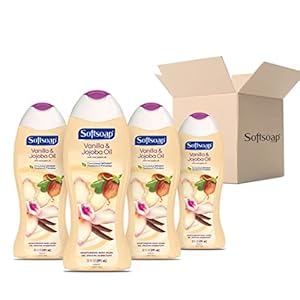 Softsoap Moisturizing Body Wash, Vanilla and Jojoba Oil – 20 Fluid Ounce (4 Pack)