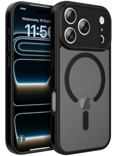 Image of Enflamo Back Cover Case for iPhone 17 Pro Polycarbonate Matte | Ultra Hybrid | Camera Bump Protection (Black)