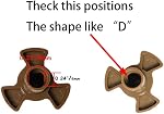 2 Pcs Microwave Turntable Coupler,Microwave Oven Roller Guide Support with"D" Port, Fit Roller Height 0.94"/24mm Microwave Oven Rotary Core Coupling