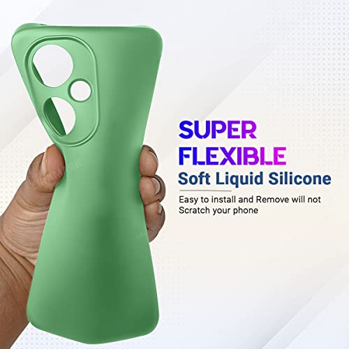 Image of LIRAMARK Liquid Silicone Soft Back Cover Case for OnePlus Nord CE 3 Lite 5G / 1+Nord CE 3 Lite 5G (Mint Green)