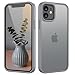 HGH Matt Hülle für iPhone 12 Mini 5,4 Zoll, [Militärschutz] Schutzhülle Samtige Touch Matt Anti-Kratzen, Durchscheinende Rückseite Schutzhülle, Anti-Fingerabdruck (Titan Grau)