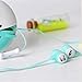 QearFun Stereo 3.5mm in Ear Cat Earphones Earbuds with Microphone with Earphone Storage Case for Smartphone MP3 iPod PC Music (Blue)