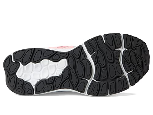 New Balance Tênis de corrida infantil unissex Fresh Foam X 880 V12 com cadarço, Toranja, prata metál