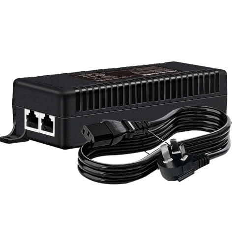 Image of 2.5G PoE++ Injector 60W Non-PoE to PoE Adapter with 2 RJ-45 Ports - 100 /1000 /2500Mbps, IEEE 802.3af /at /bt Compliant, Plug & Play, Distance Up to 100 Meters (328 ft.), Black