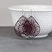 Pretty Smart Lightweight Dangle Earrings, Handmade on Hypoallergenic Pure Titanium Hooks, Teardrop Lace Design, Fashion Statement for Sensitive Ears (Burgundy)