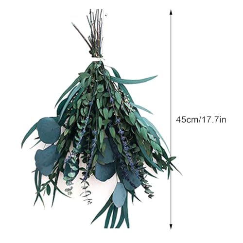 Ramo de flores secas de eucalipto BestAlice 45 cm verde miniatura 2