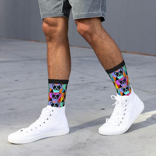 Image of MOLIAN Athletic Crew Cushion Socks Unisex Breathable Mid-Calf Socks for Running Workout