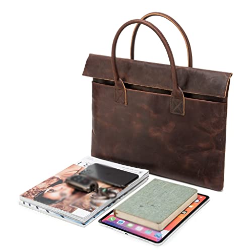 Handmade Men's Handbags Japanese And Korean Leather Handbags Business Cattle Leisure Briefcase4