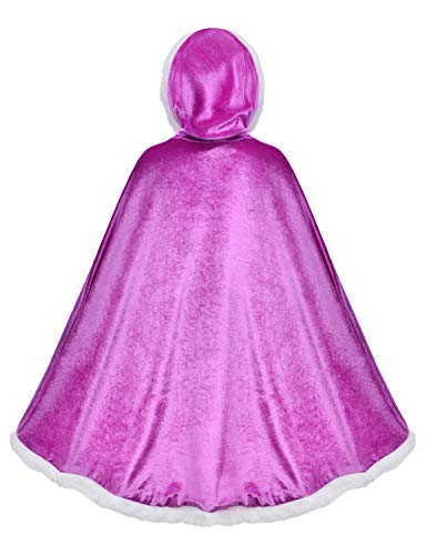 image for Party Chili Fur Princess Costume Cape Fur Hooded Cloaks for Girls Dres