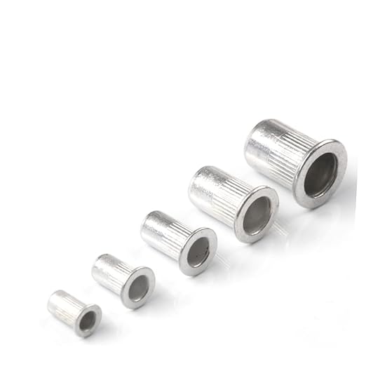 150pcs tuercas de remache de aluminio y acero inoxidable miniatura 6