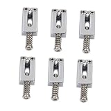 ERINGOGO 6 Stück Silbernes Stegsattel Für E-gitarre Aus Hartkupferlegierung 20 x 10mm...