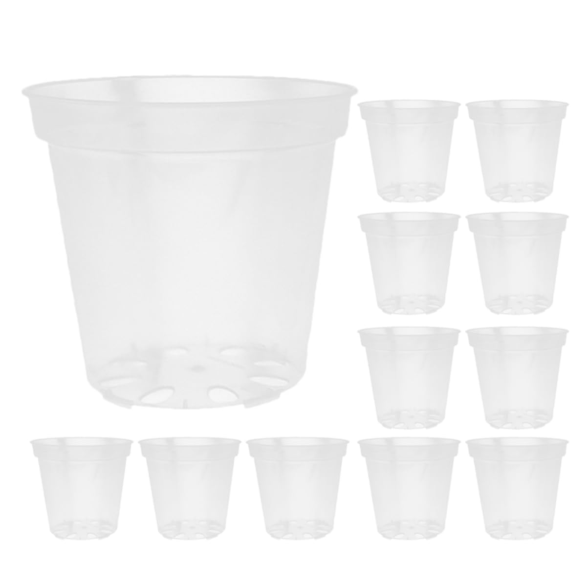 Pot à orchidée transparent contre l'excès d'eau avec drainage optimal pour plantes