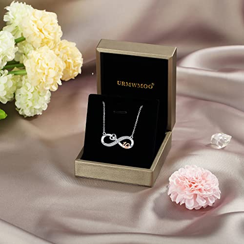 Urmwmoo Number Necklace 925 Sterling Silver Infinity Love Heart Anniversary Pendant Necklaces Jewelry 10Th Gifts Wedding Valentine Birthday Graduation Gift For Her #TOP5