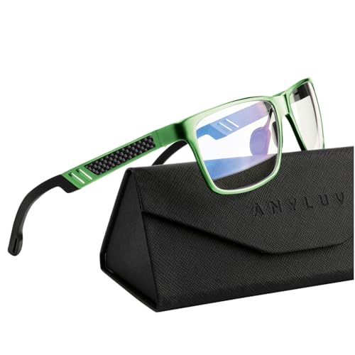Image of ANYLUV Blue Light Blocking Glasses Men Computer Gaming Glasses Lightweight Al-Mg Metal Anti Eyestrain Eye Protection